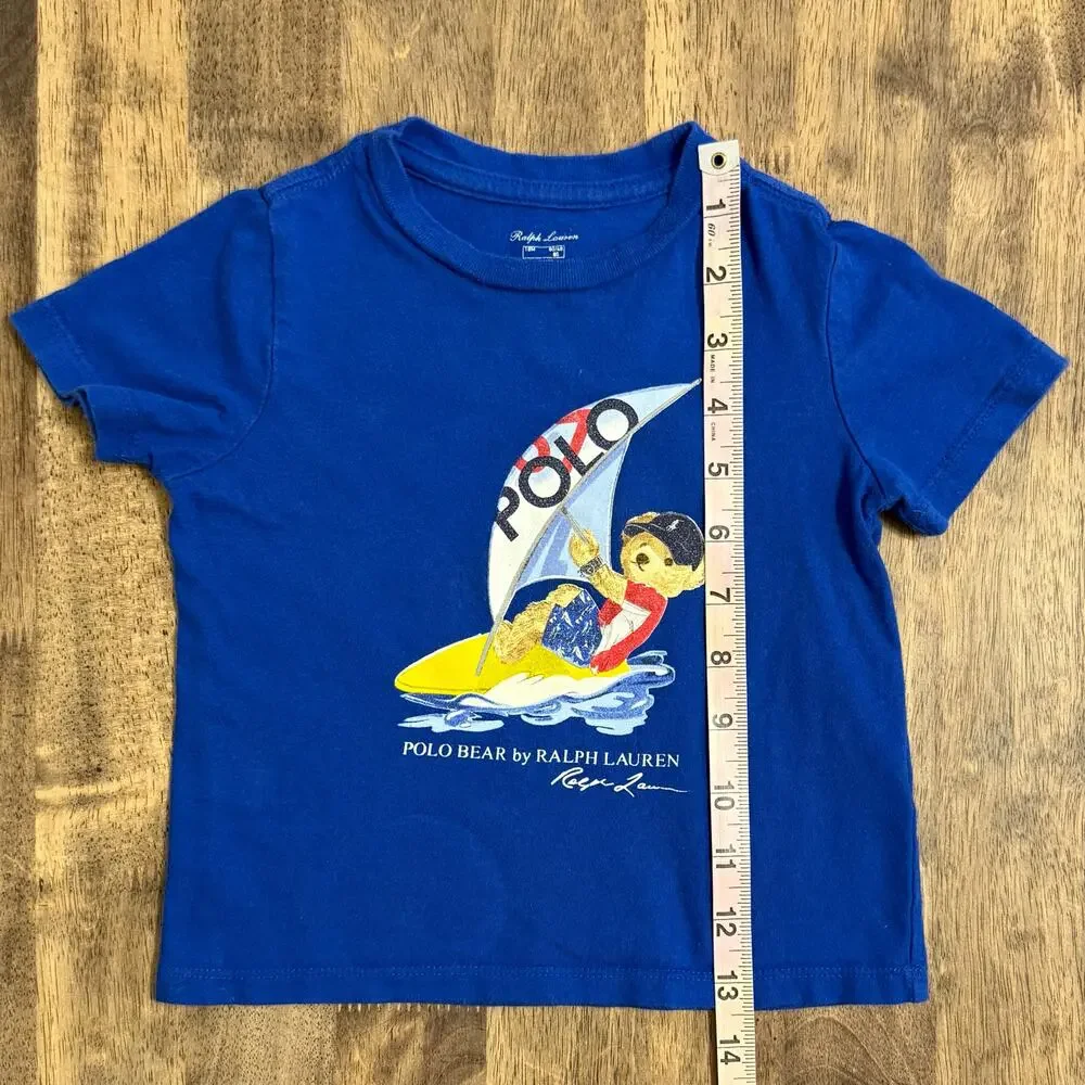 Polo Bear By Ralph Lauren Shirt Windsurfer Short Sleeve Blue Size Baby 18M